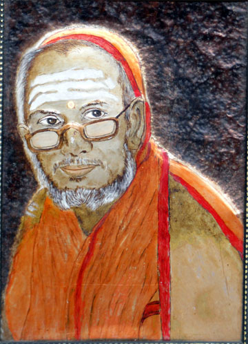 Oil Painting of Kanchi Sri Kamakoti Periyava