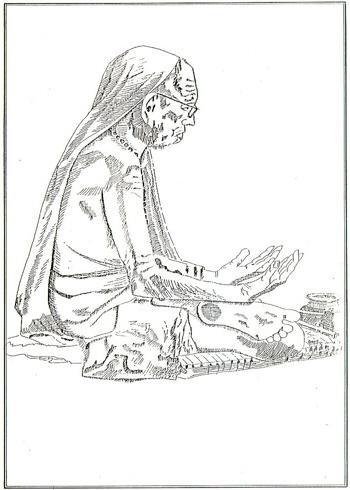 Pen and ink drawing by gk kaushik