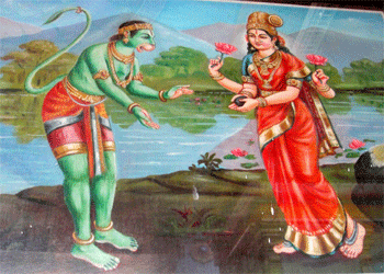 painting in the temple depicting the legend of the kshetra