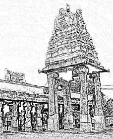 Kanchipuram, Iyenkullam Anjaneya Temple front Tower Kanchipuram, Iyenkullam Anjaneya Temple front Tower